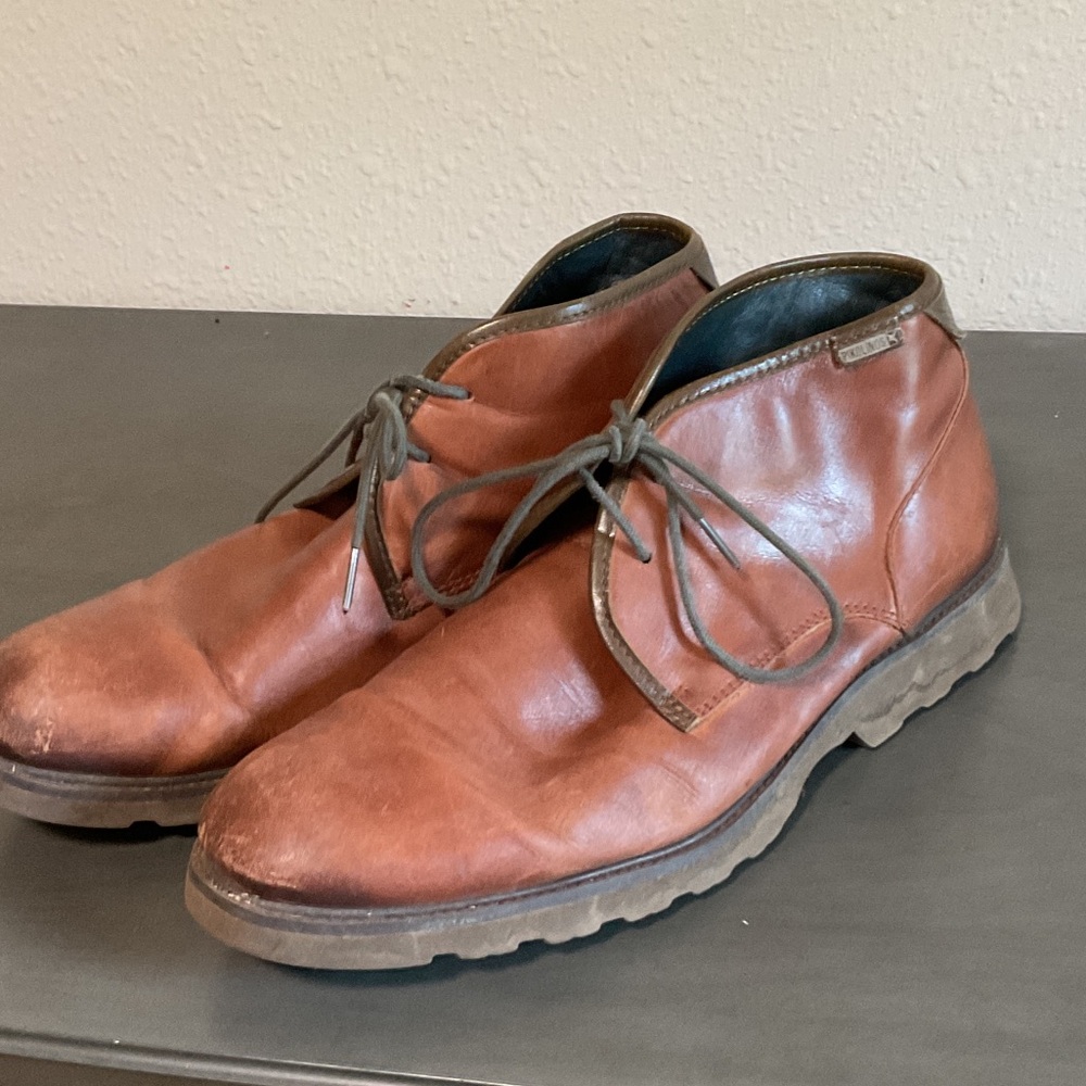 Men's Brown Leather Pikolinos Boots - Casual Lace-Up